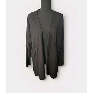 Nwt Maurices Womens Medium Black Cardigan Sweater Long Sleeve Open Flowy